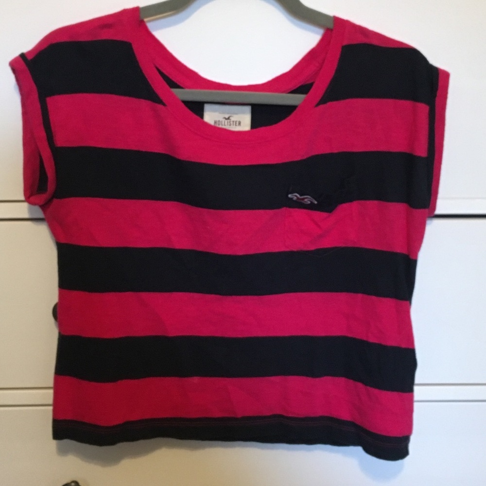 Hollister Pink Striped Shirt